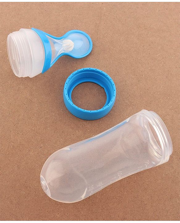 Babyhug Squeezy Silicone Food Feeder- Blue