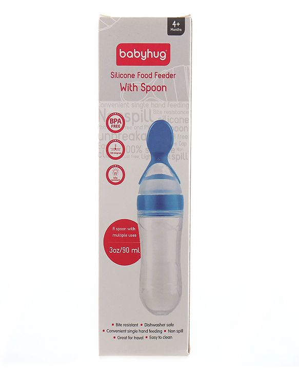 Babyhug Squeezy Silicone Food Feeder- Blue