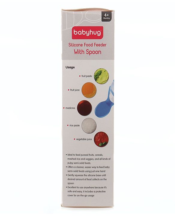 Babyhug Squeezy Silicone Food Feeder- Blue