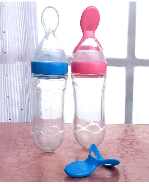Babyhug Squeezy Silicone Food Feeder- Blue