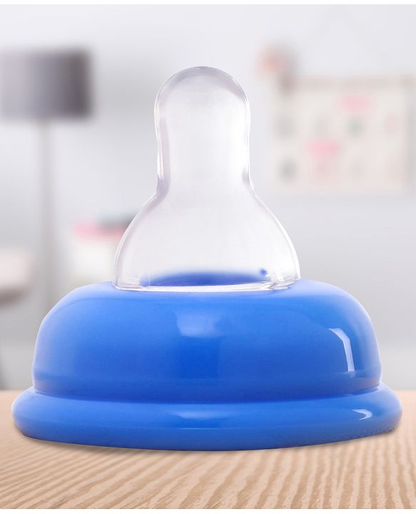 Babyhug Stainless Steel Feeding Bottle with Twin Handles, Blue  150ml| Anti-Colic Nipple | BPA-Free | Rust Free | Food Grade |