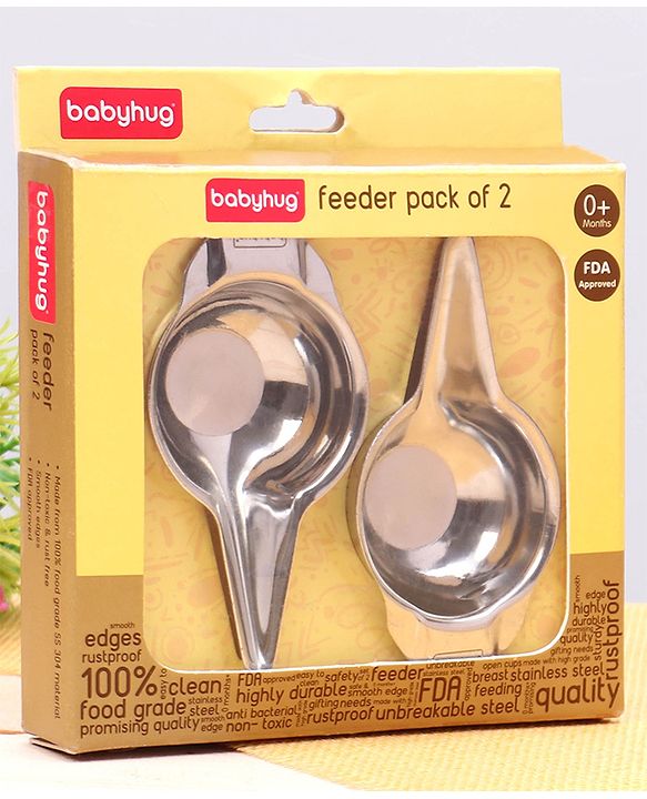 Babyhug Baby Stainless Steel Feeders Pack of 2 - 20 ml Each