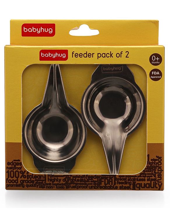 Babyhug Baby Stainless Steel Feeders Pack of 2 - 20 ml Each