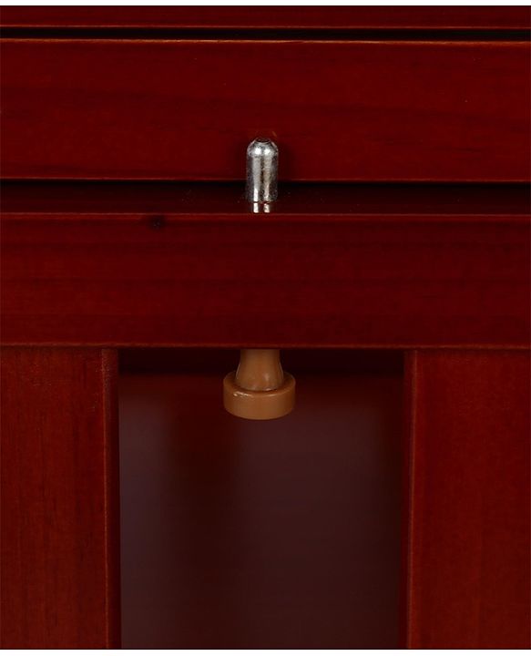 Babyhug Montana Wooden Cot Cum Rocker with Mosquito Net - Cherry Red| Wheels with Lock| Storage Space| Adjustable Height| Openable Side Rail| Foldable Headboard| Attach to Parent Bed| Convert to Study Table