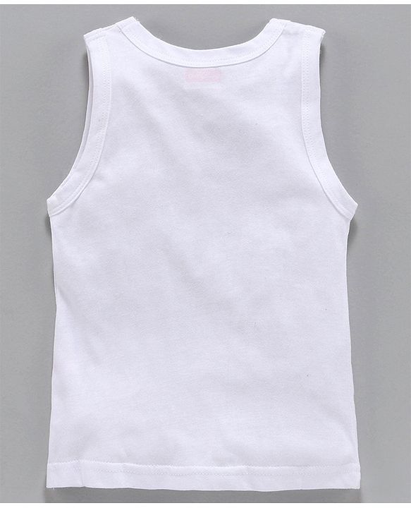 Babyhug 100% Organic Cotton Solid Vest Pack of 3 - White