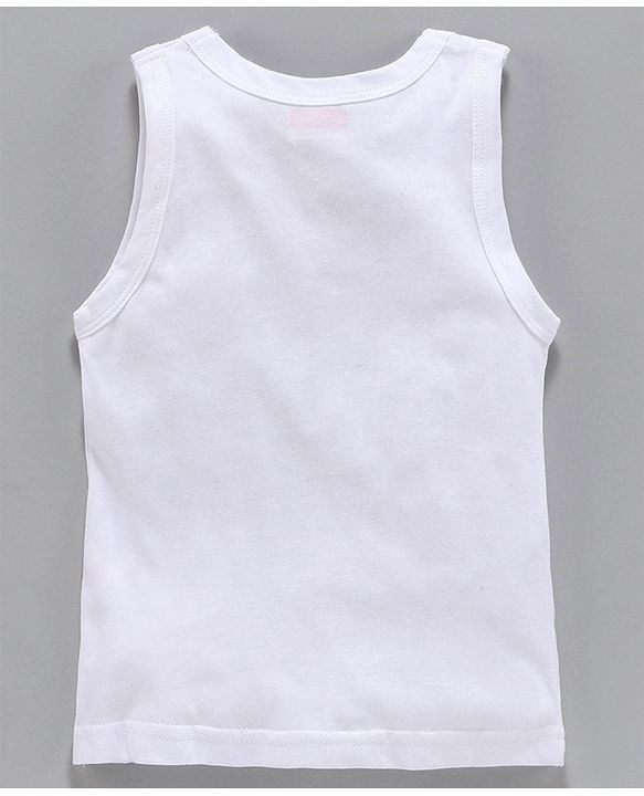 Babyhug 100% Organic Cotton Solid Vest Pack of 3 - White