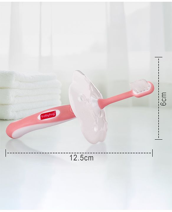Babyhug 3 Stage Oral Care Set Cum Training Toothbrush - Pink