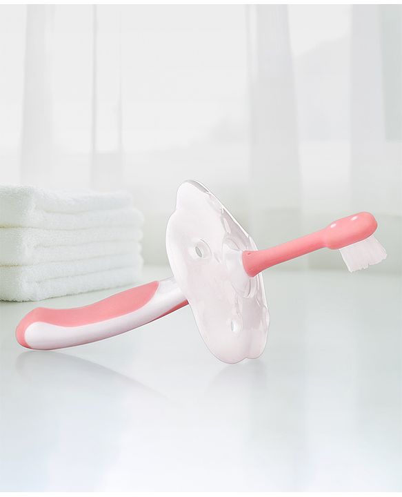 Babyhug 3 Stage Oral Care Set Cum Training Toothbrush - Pink
