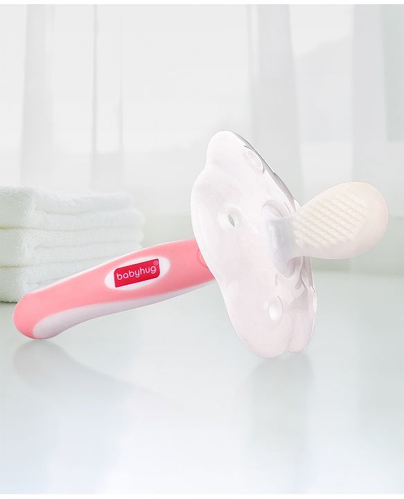 Babyhug 3 Stage Oral Care Set Cum Training Toothbrush - Pink