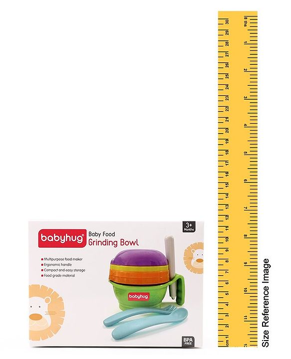 Babyhug Multi Purpose Baby Food Grinding Bowl - Purple Green