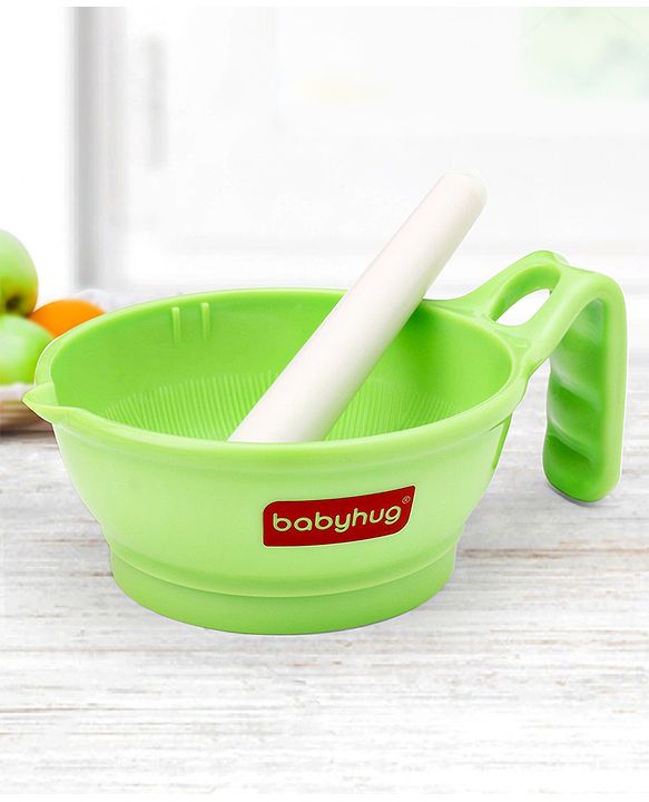 Babyhug Multi Purpose Baby Food Grinding Bowl - Purple Green