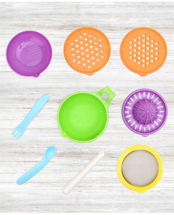 Babyhug Multi Purpose Baby Food Grinding Bowl - Purple Green