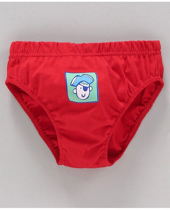 Babyhug 100% Cotton Briefs Pack of 3 - Blue Red