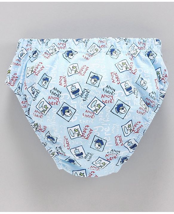 Babyhug 100% Cotton Briefs Pack of 3 - Blue Red