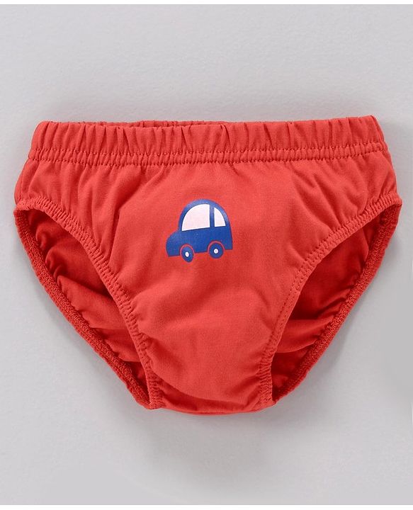 Babyhug 100% Cotton Briefs Pack of 3 - Red White