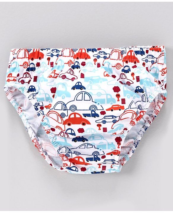 Babyhug 100% Cotton Briefs Pack of 3 - Red White