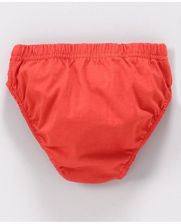 Babyhug 100% Cotton Briefs Pack of 3 - Red White