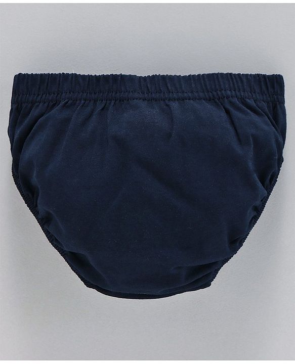 Babyhug 100% Cotton Printed & Striped Panties Pack of 3 -  Blue White