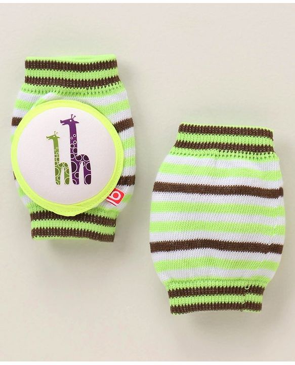 Babyhug Elbow & Knee Protection Pads Green White (Design May Vary)