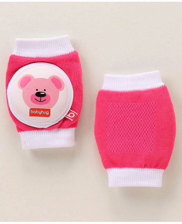 Babyhug Elbow & Knee Protection Pads Pink and White (Design May Vary)