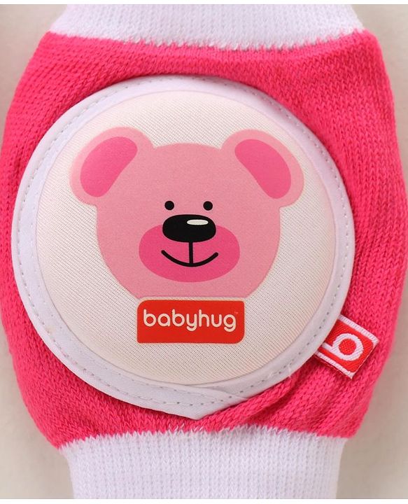 Babyhug Elbow & Knee Protection Pads Pink and White (Design May Vary)