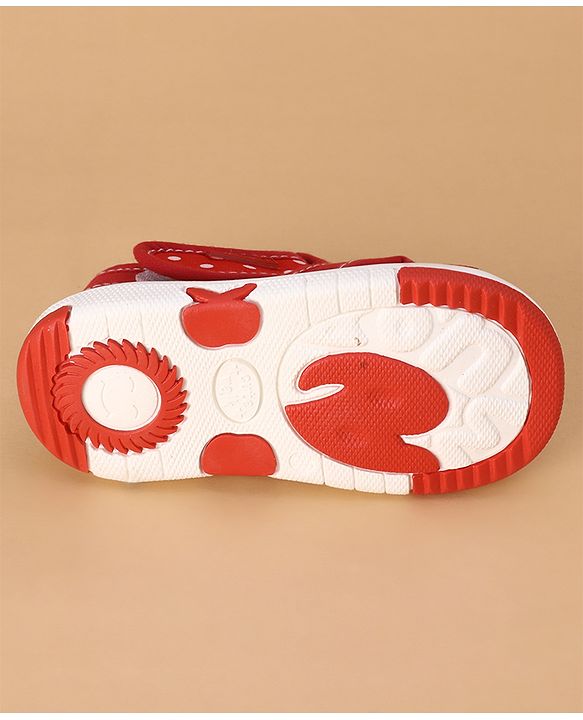 Cute Walk by Babyhug Musical Sandals Heart Patch - Red