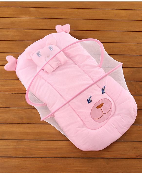 Babyhug Velvet Baby Bedding Set With Mosquito Net