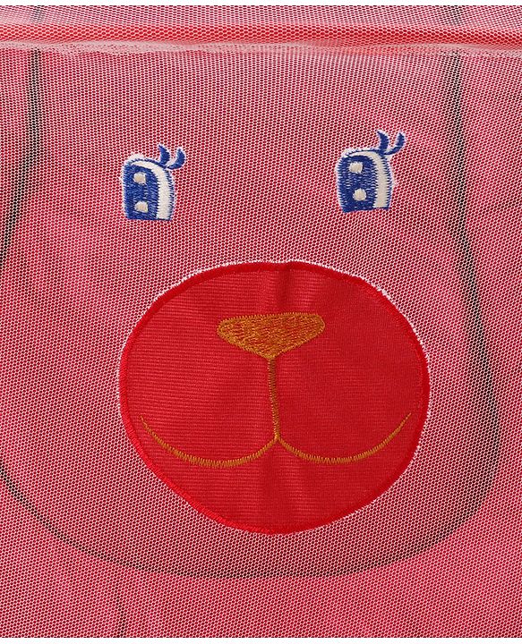 Babyhug Velvet Baby Bedding Set With Mosquito Net - Red