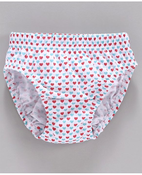 Babyhug 100% Cotton Printed Panties Pack of 3 - Blue