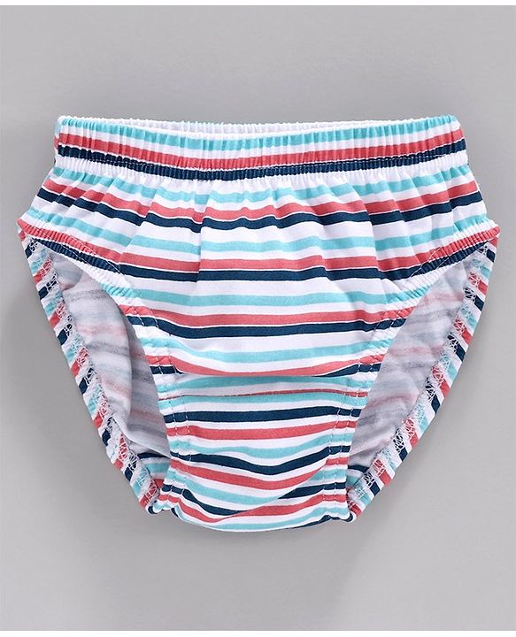 Babyhug 100% Cotton Printed Panties Pack of 3 - Blue