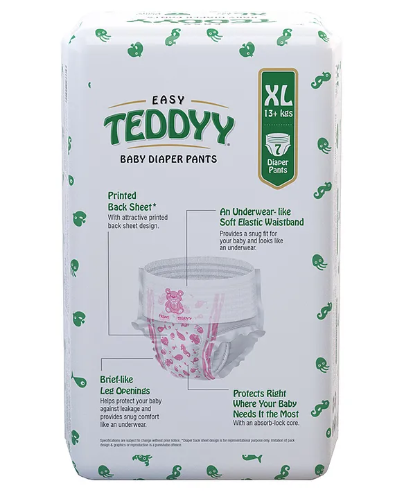 TEDDYY Baby Easy Pant Diapers Medium 74 Count (Pack of 1) - Price History