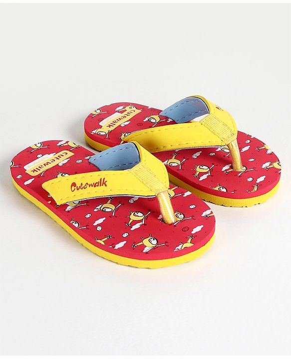 Cute Walk by Babyhug Flip Flops  Male Red 9