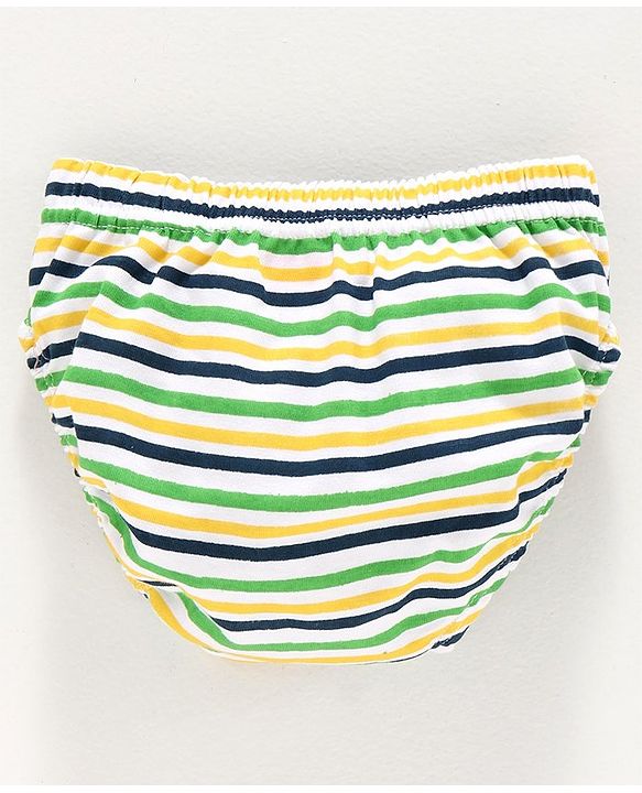 Babyhug 100% Cotton Briefs Car Print Pack of 3 - Green Blue