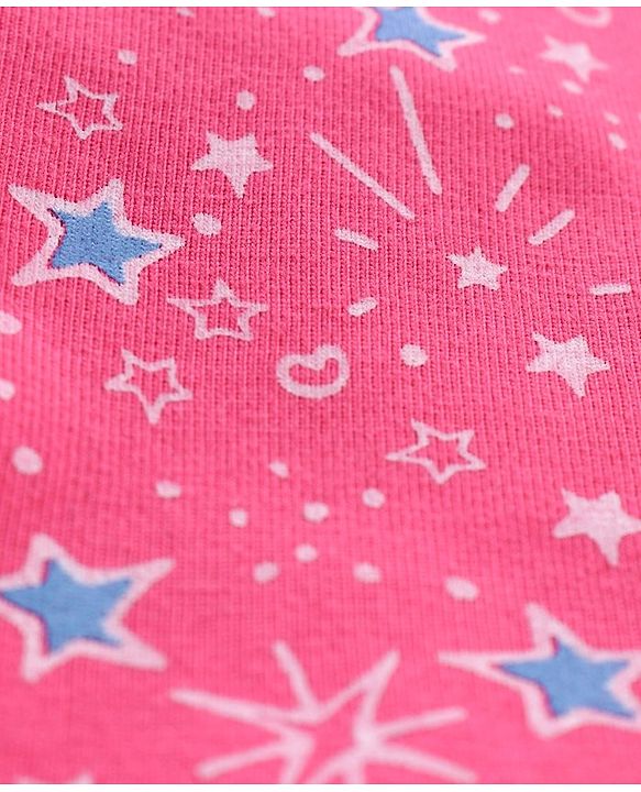 Babyhug Bootie Leggings Star Print Pack of 2 - Blue Pink