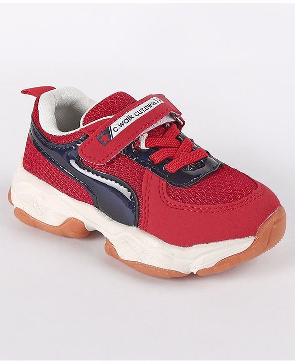 Cute Walk by Babyhug Sports Shoes - Red