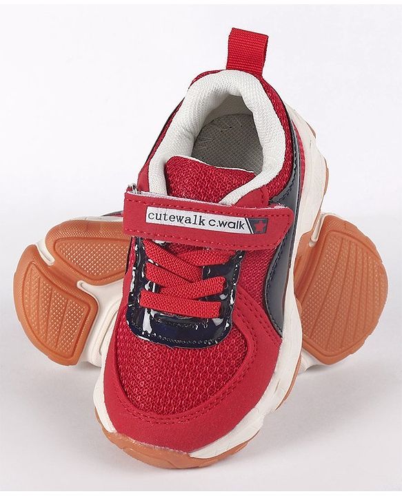 Cute Walk by Babyhug Sports Shoes - Red