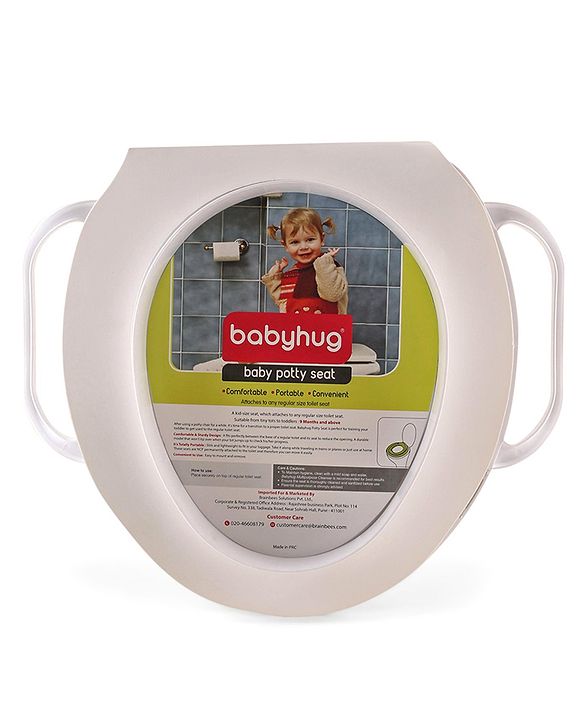 Babyhug Soft Potty Seat With Handle Fish Print- Light Blue