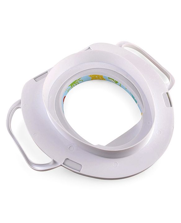 Babyhug Soft Potty Seat With Handle Fish Print- Light Blue