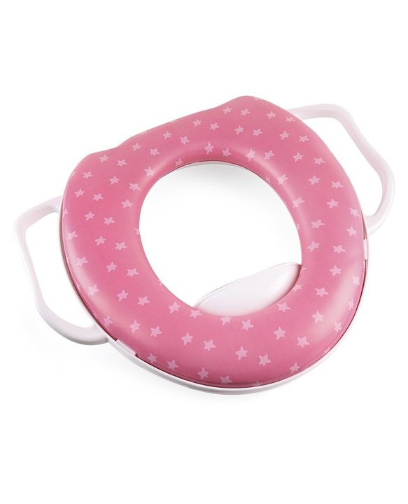 Babyhug Soft Potty Seat With Handle Star Print - Pink