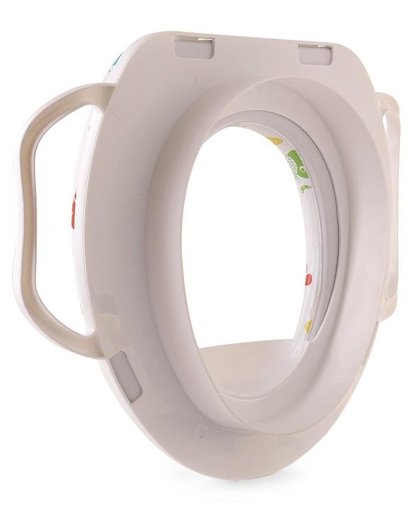 Babyhug Baby Potty Seat With Handle Fish/star Print - White