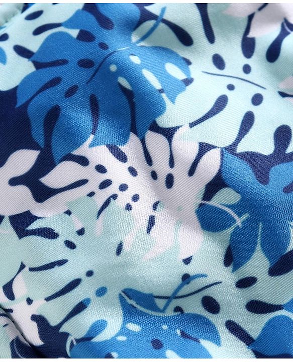 Babyhug Swimming Trunks Tropical Print - Blue