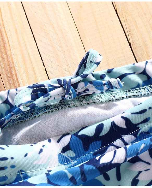 Babyhug Swimming Trunks Tropical Print - Blue
