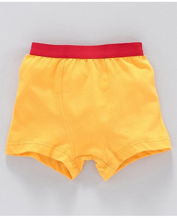 Babyhug Cotton Brief Striped & Printed Pack of 3 - Yellow  Red