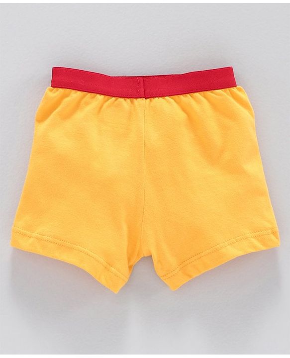 Babyhug Cotton Brief Striped & Printed Pack of 3 - Yellow  Red