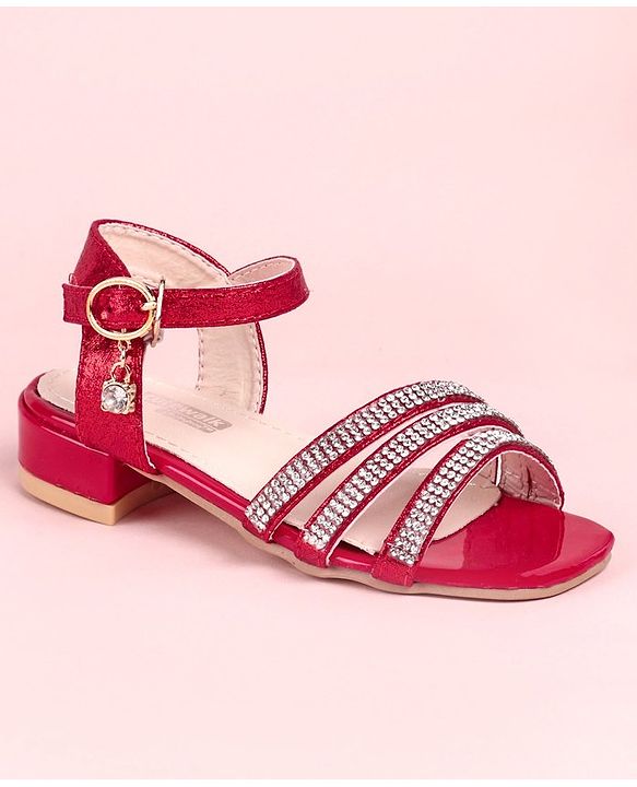 Cute Walk by Babyhug Party Wear Sandals - Red