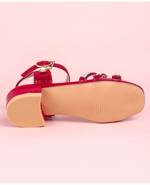Cute Walk by Babyhug Party Wear Sandals - Red