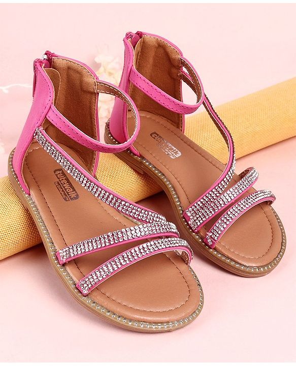 Cute Walk by Babyhug Gladiator Sandals - Pink