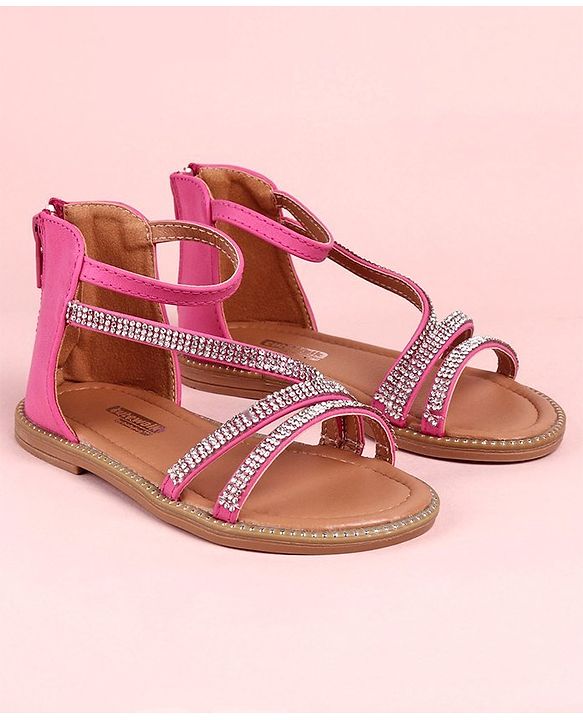 Cute Walk by Babyhug Gladiator Sandals - Pink