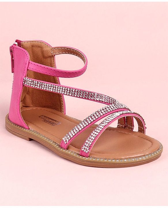 Cute Walk by Babyhug Gladiator Sandals - Pink