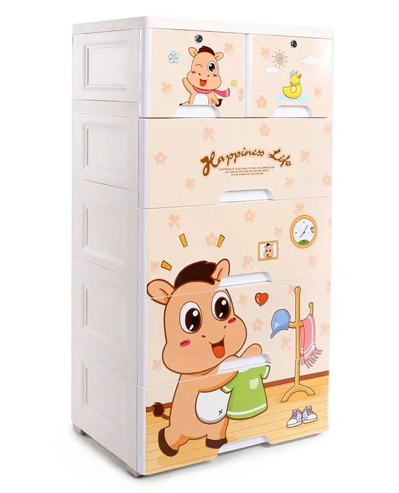 6 Compartment Storage Cabinet Cartoon Print Cream Online in India Buy at Best Price from FirstCry 3393410